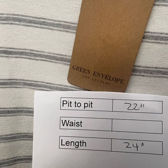 Green Envelope Short Sleeve Top Stripes - Picture 8 of 8